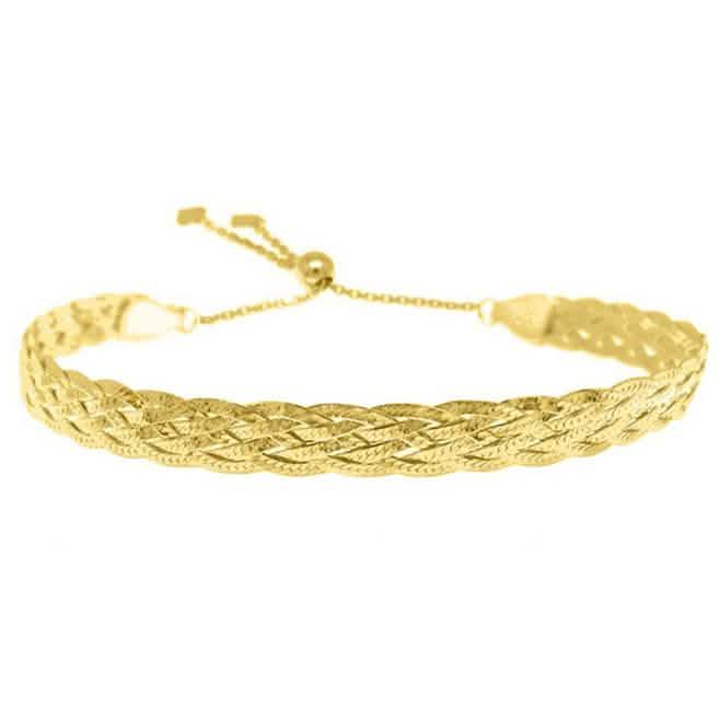 Italian Sterling Silver Adjustable Silver Bracelet