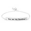 Italian Sterling Silver Adjustable "You Are My Sunshine" Bracelet