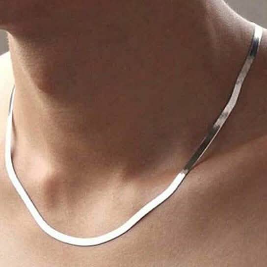 Italian Sterling Silver Herringbone Chain