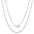 Italian Sterling Silver Unisex Figaro Chain