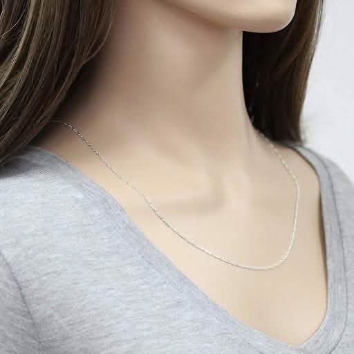 Italian Sterling Silver Unisex Figaro Chain