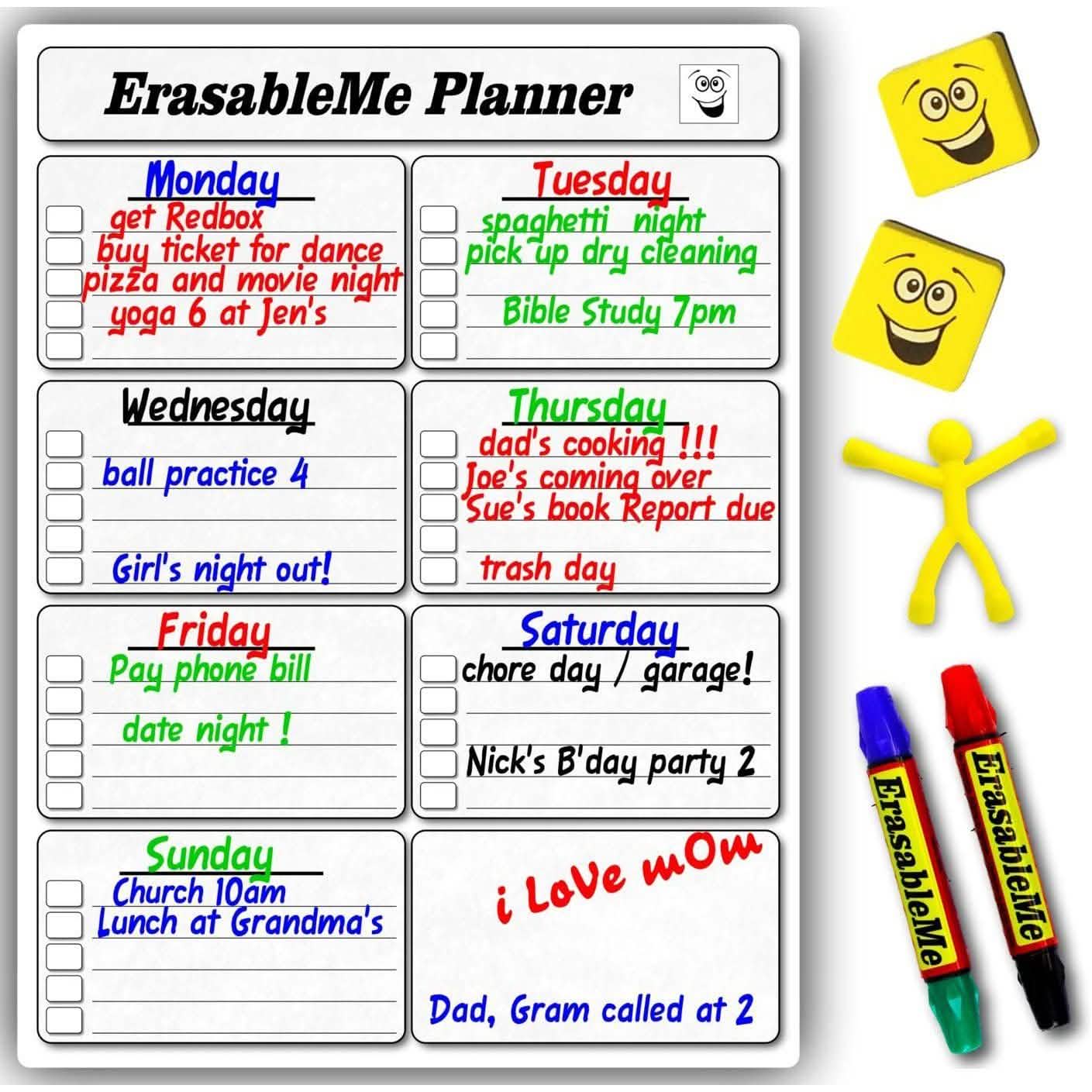 ItemMax Magnetic Dry Erase Calendar for Refrigerator