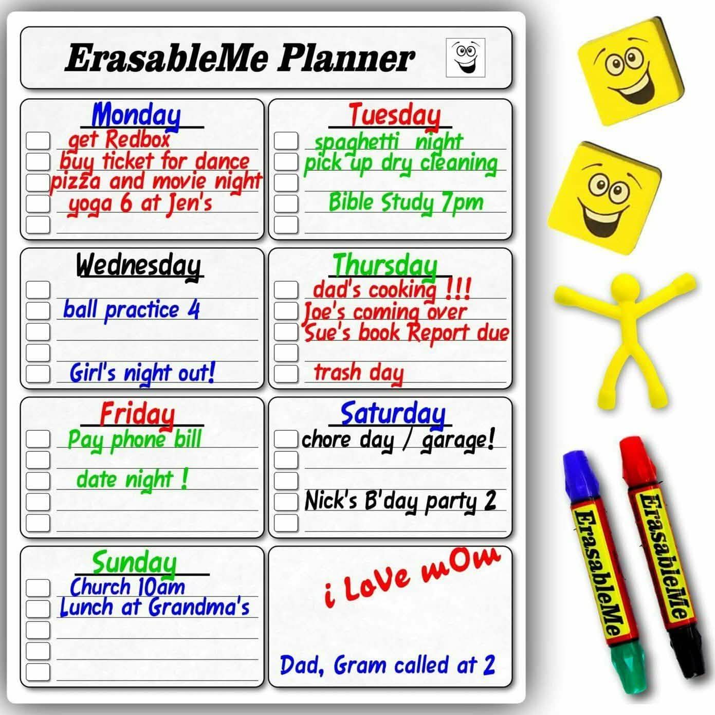 ItemMax Magnetic Dry Erase Calendar for Refrigerator