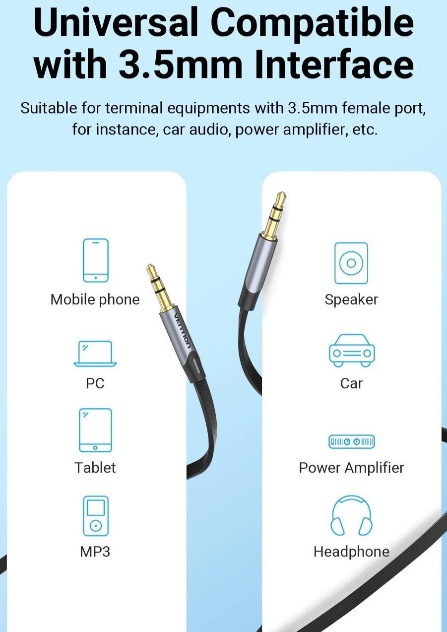 Jack 3.5mm Aux Cable  3.5mm Audio Cable Jack  Headphones Speaker Cable Male Stereo Audio Cable Fabric Braided Compatible For Headphones Smartphone Car Stereos