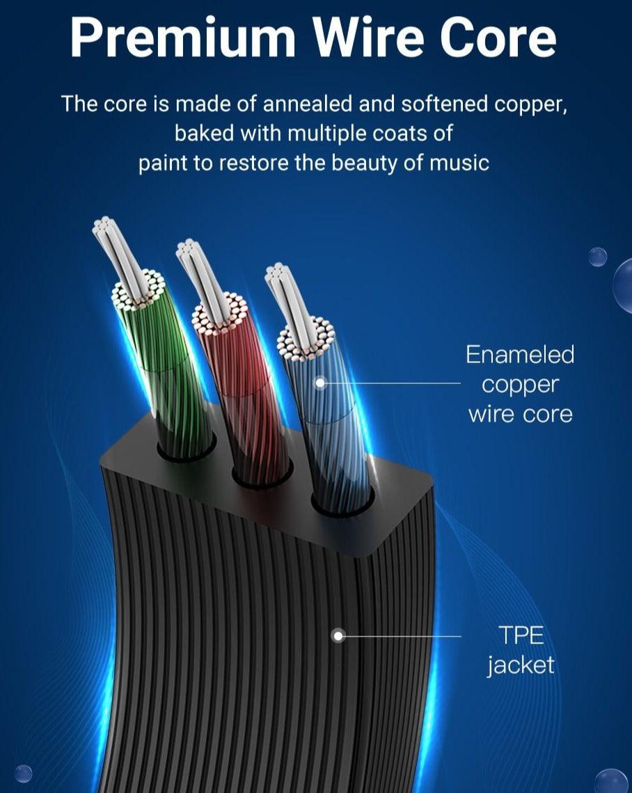 Jack 3.5mm Aux Cable  3.5mm Audio Cable Jack  Headphones Speaker Cable Male Stereo Audio Cable Fabric Braided Compatible For Headphones Smartphone Car Stereos