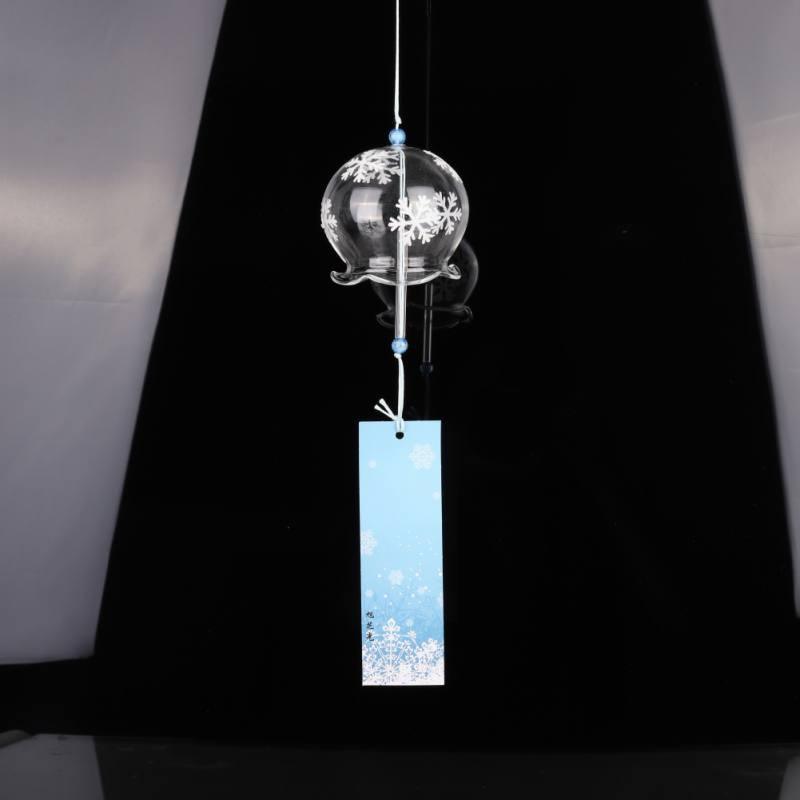 Japan Style Hand-paint Sakura Glass Wind Chimes Creative Gifts Painted Window & Door Hanging Bells Decorations Hanging Wind Chime Pendant Label Chimes Wind Bells Gift For Mom Home