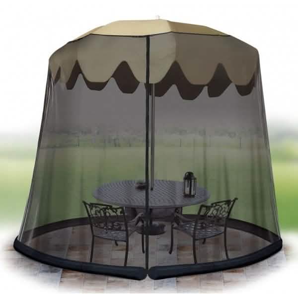 Outdoor 9-Foot Umbrella Table Screen