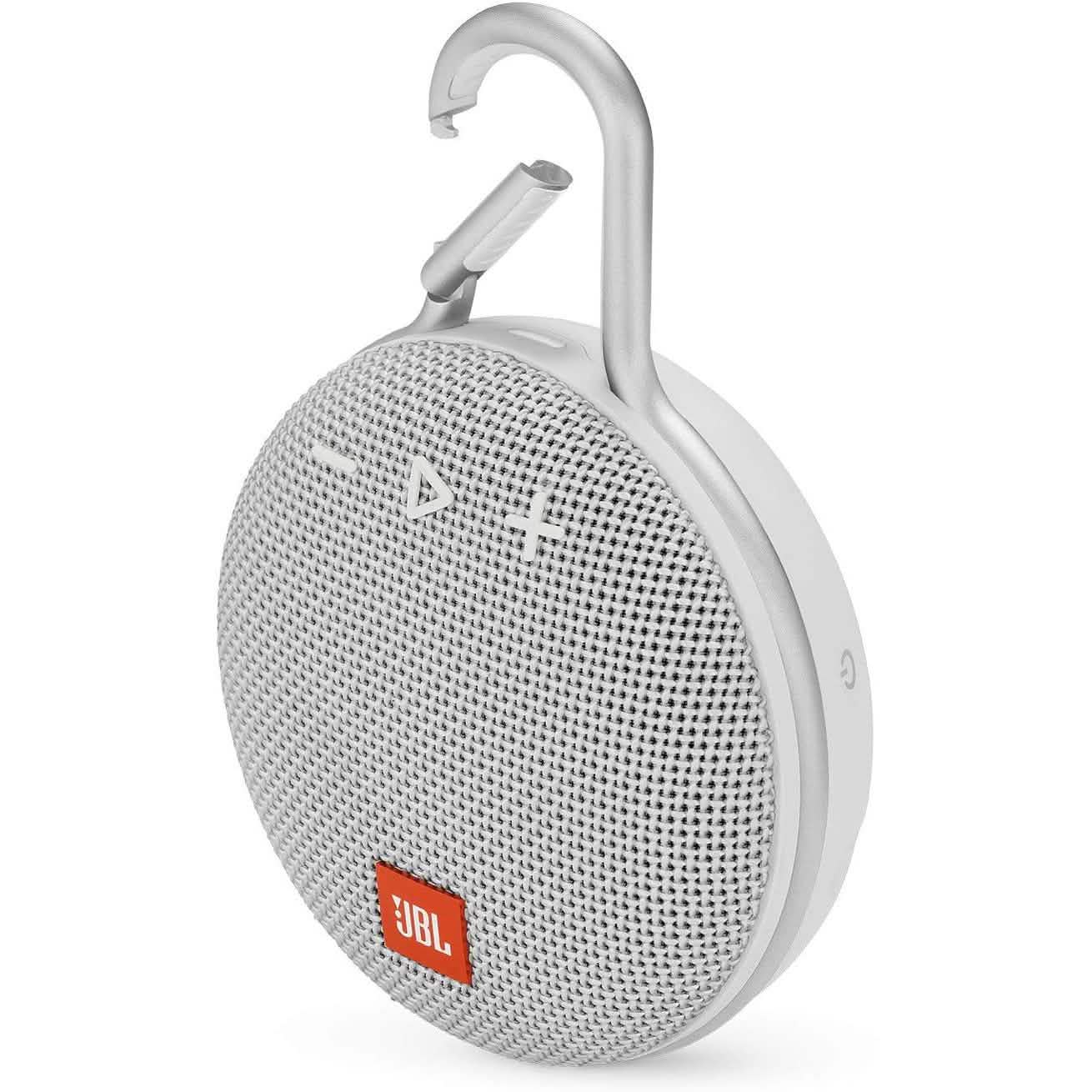 JBL Clip 3 Portable Waterproof Wireless Bluetooth Speaker - White