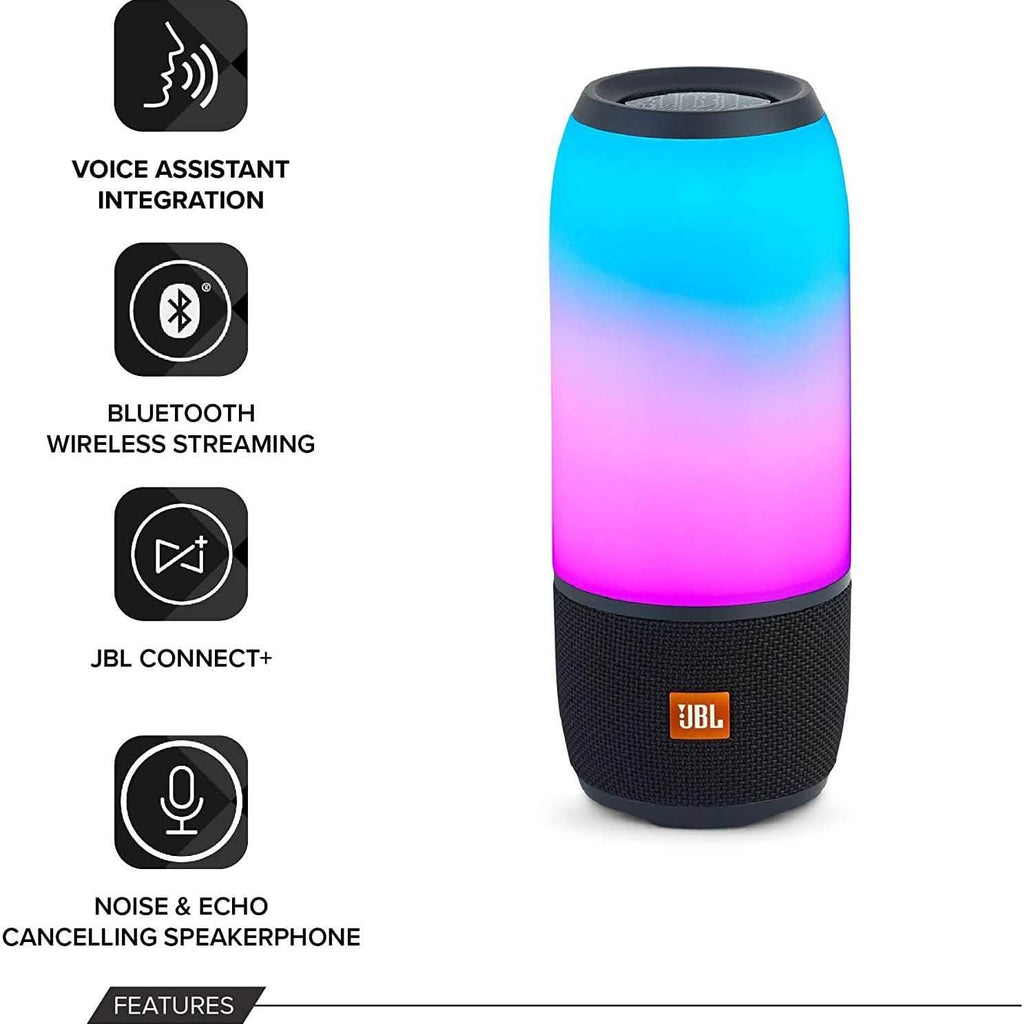 JBL Pulse 3 Wireless Bluetooth IPX7 Waterproof Speaker Black