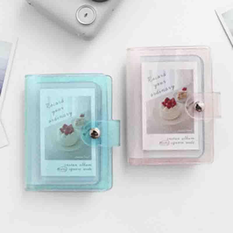 Jelly Color Photo Album for Mini Card Photo Sticker Album Mini Photo Album Transparent Glitter Card Holder Gifts For Valentine Gifts for Friends