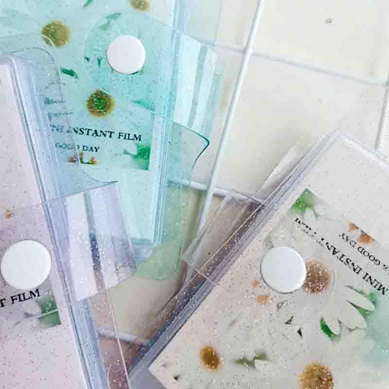 Jelly Color Photo Album for Mini Card Photo Sticker Album Mini Photo Album Transparent Glitter Card Holder Gifts For Valentine Gifts for Friends
