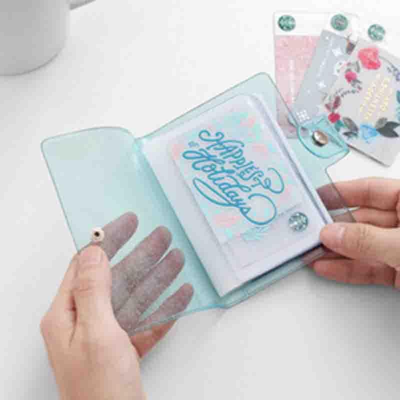 Jelly Color Photo Album for Mini Card Photo Sticker Album Mini Photo Album Transparent Glitter Card Holder Gifts For Valentine Gifts for Friends