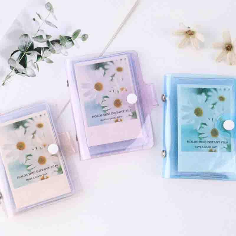 Jelly Color Photo Album for Mini Card Photo Sticker Album Mini Photo Album Transparent Glitter Card Holder Gifts For Valentine Gifts for Friends