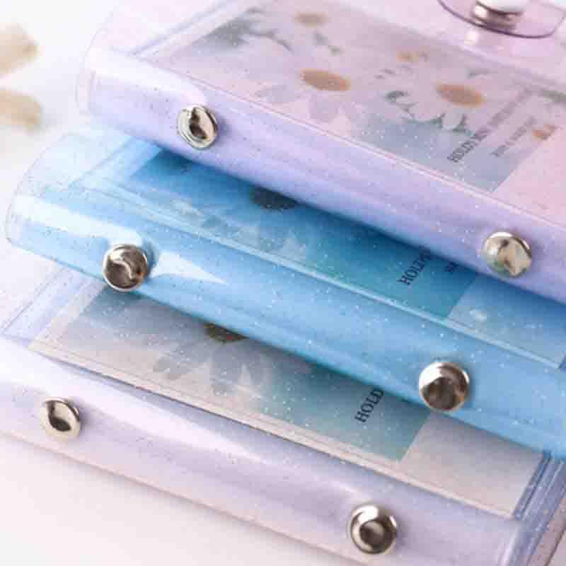 Jelly Color Photo Album for Mini Card Photo Sticker Album Mini Photo Album Transparent Glitter Card Holder Gifts For Valentine Gifts for Friends
