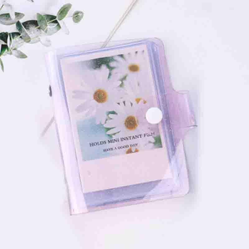 Jelly Color Photo Album for Mini Card Photo Sticker Album Mini Photo Album Transparent Glitter Card Holder Gifts For Valentine Gifts for Friends
