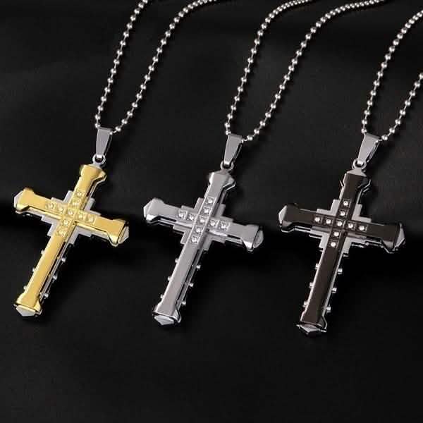 Jesus Cross Pendant Necklace Jewelry