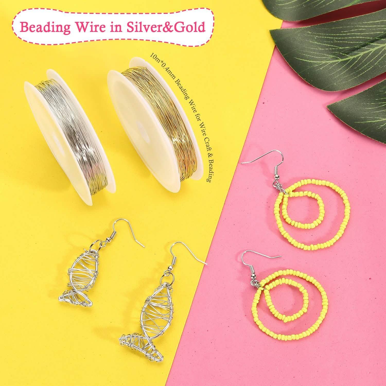 Jewelry Making Supplies Finding Kit Pliers Ribbon Ends Eye Pins Earring Hooks for DIY Craft