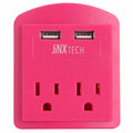 JinxTech 2-Outlet Wall Tap with Dual USB