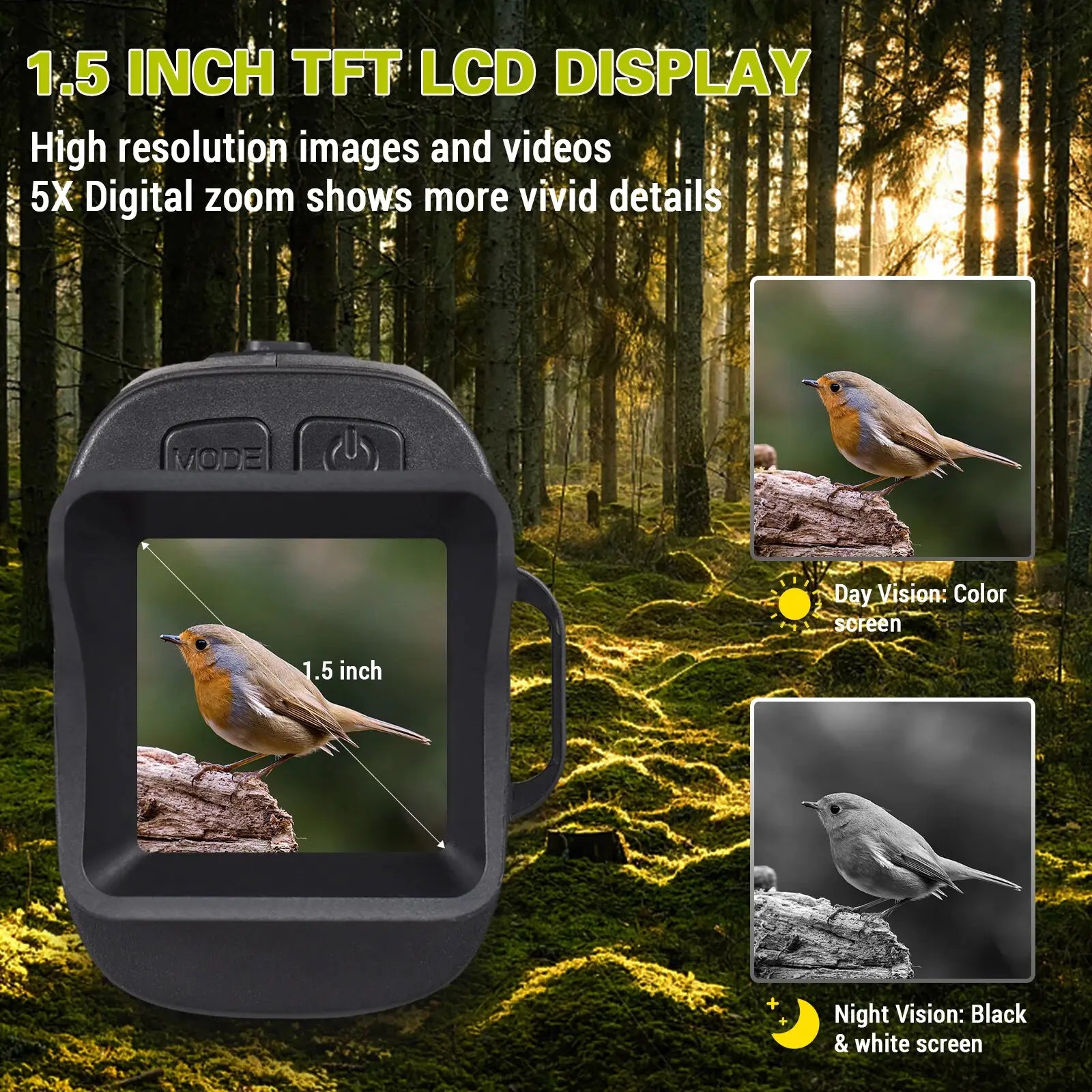 Digital Night Vision Monocular 24MP 1080P