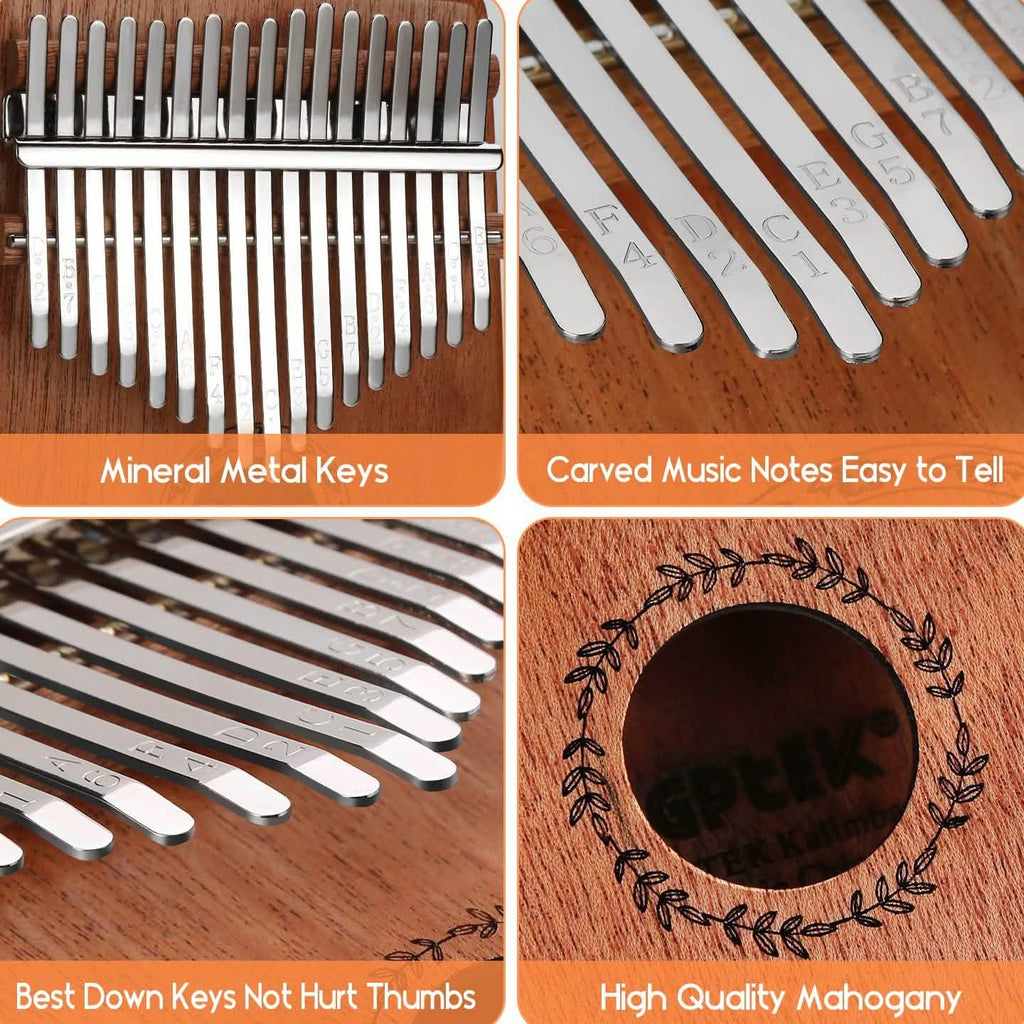 Kalimba 17 Keys Thumb Piano with Tuning Hammer