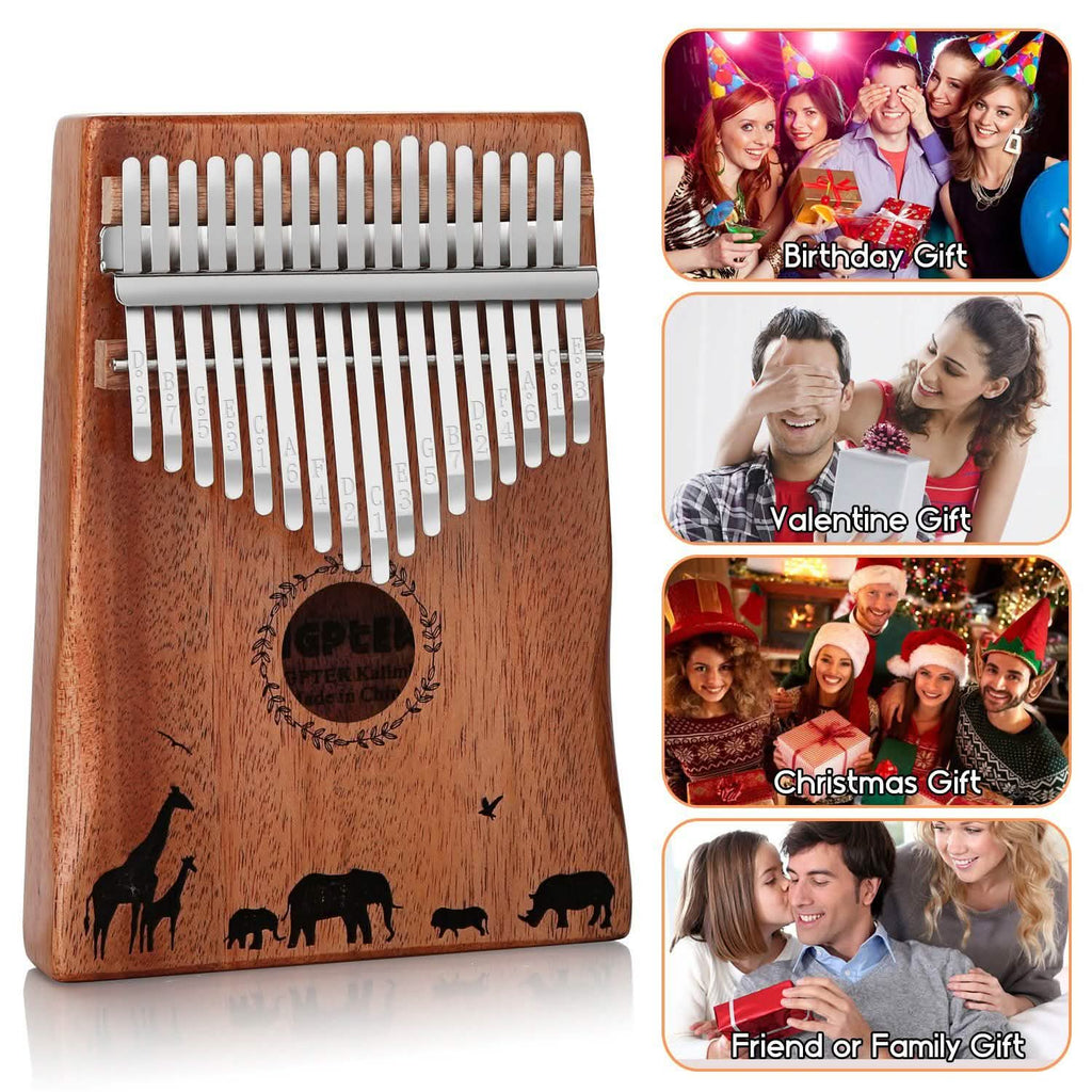 Kalimba 17 Keys Thumb Piano with Tuning Hammer