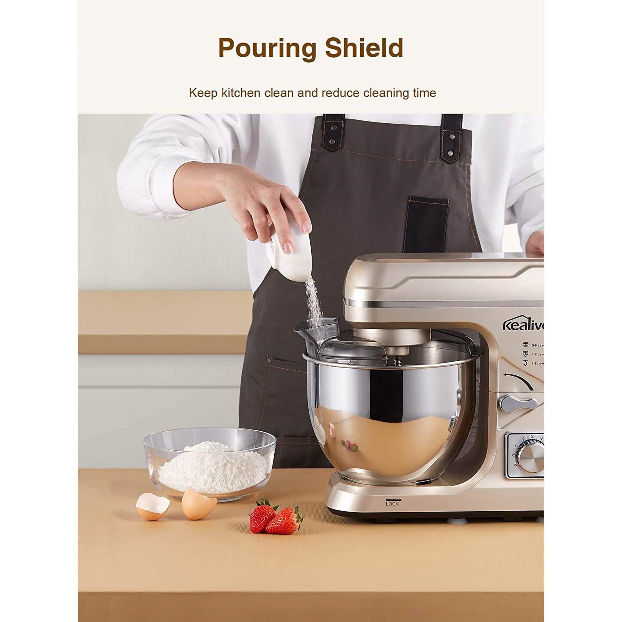 Kealive Stand Mixer - Electric Food Mixer Kitchen with 5.5QT