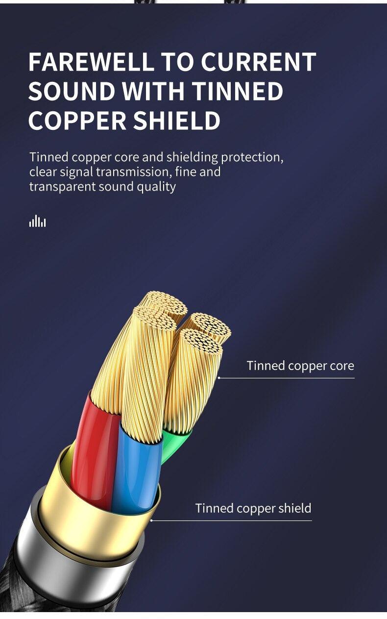 AUX Cable Jack 3.5mm Audio Jack Speaker Audio Cable Stereo Aux Cord 90 Degree Right Angle Aux Cable Compatible Cable For Headphones Car Tablets Speakers