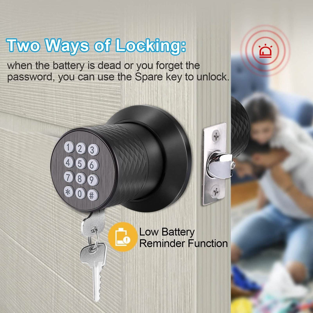 Keyless Smart Lock Digital Door Lock with Keypad & Spare Keys