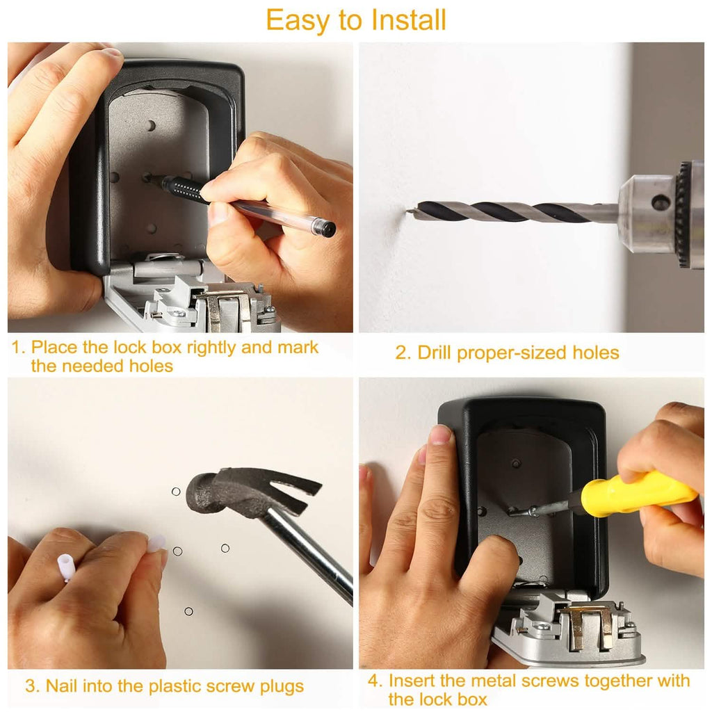 Keys Storage Lock Box with 4 Digits Combination