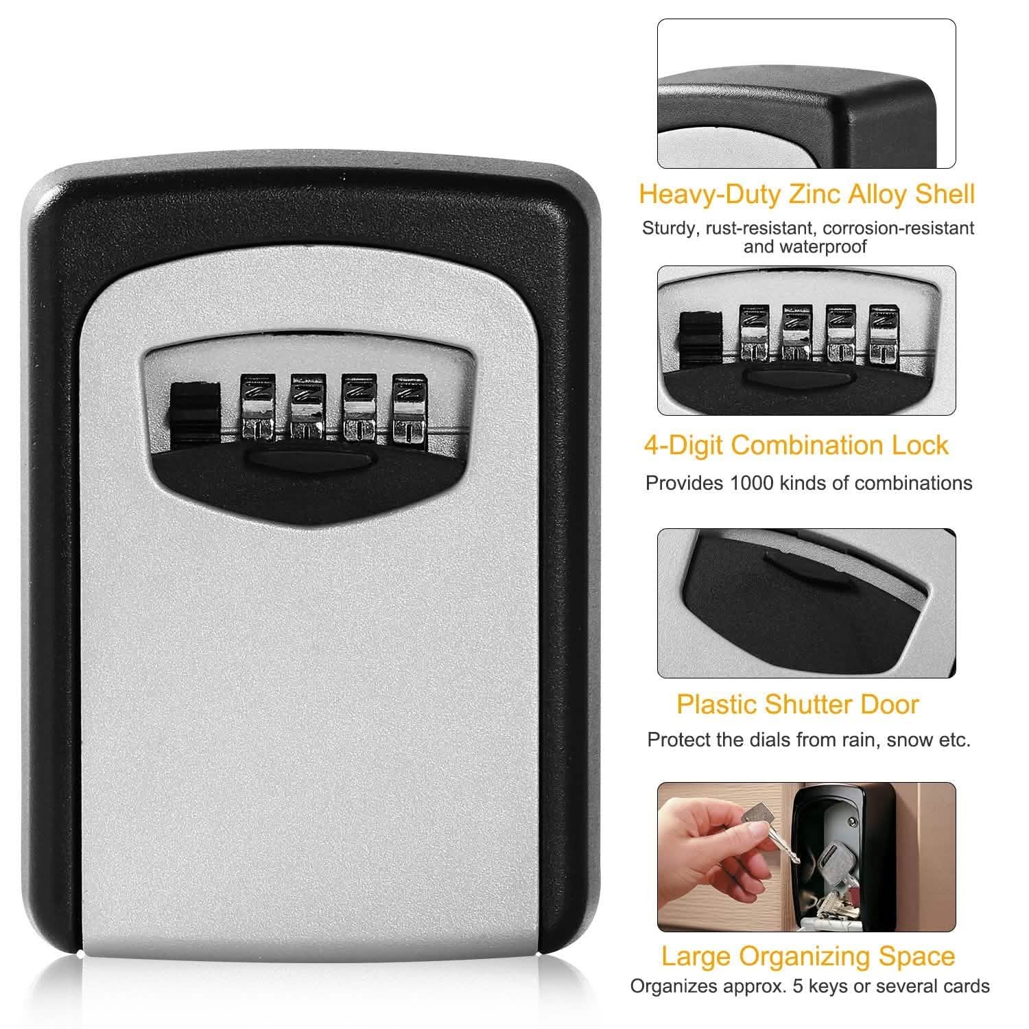 Keys Storage Lock Box with 4 Digits Combination