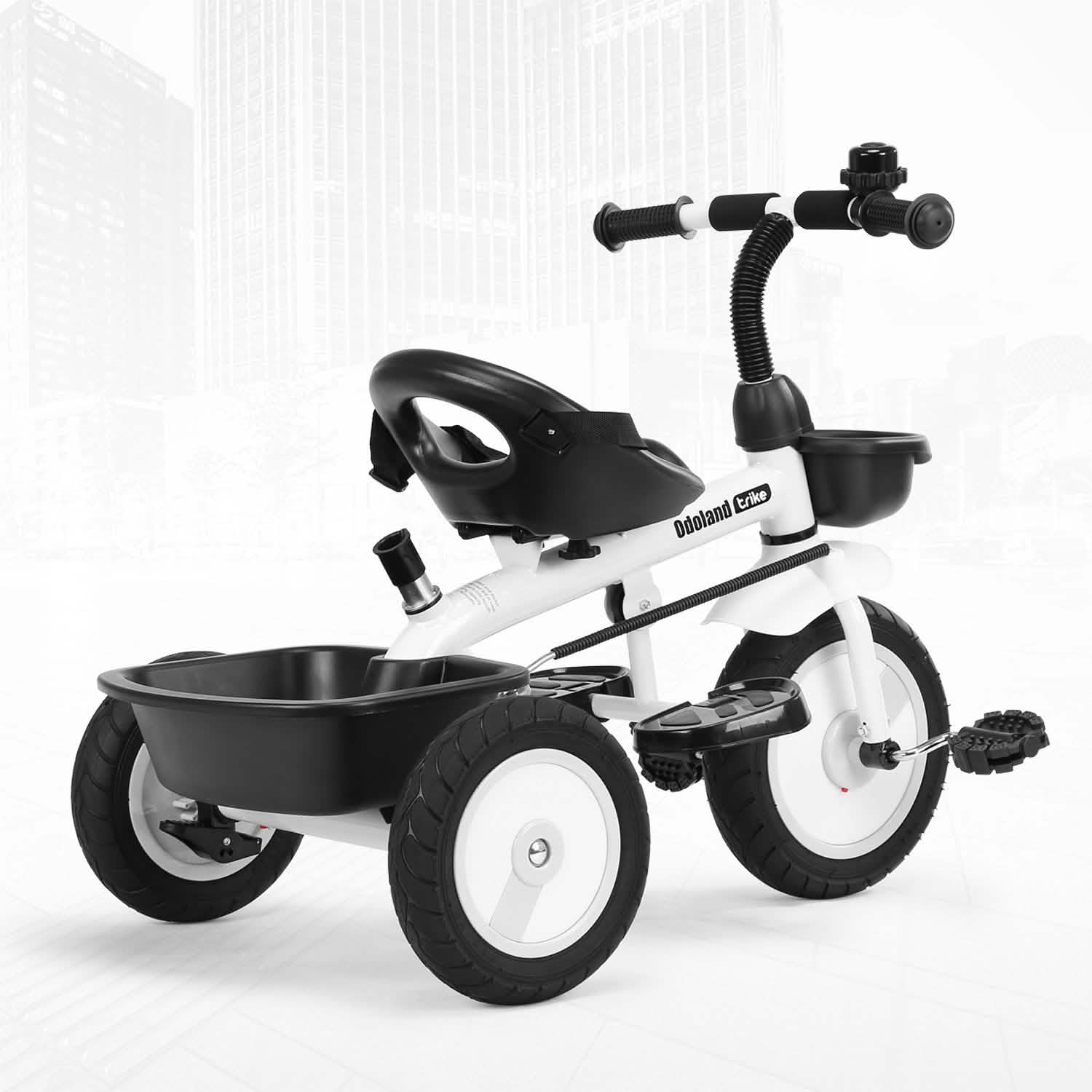 Kid Tricycle Stroller With Retractable Push Handle