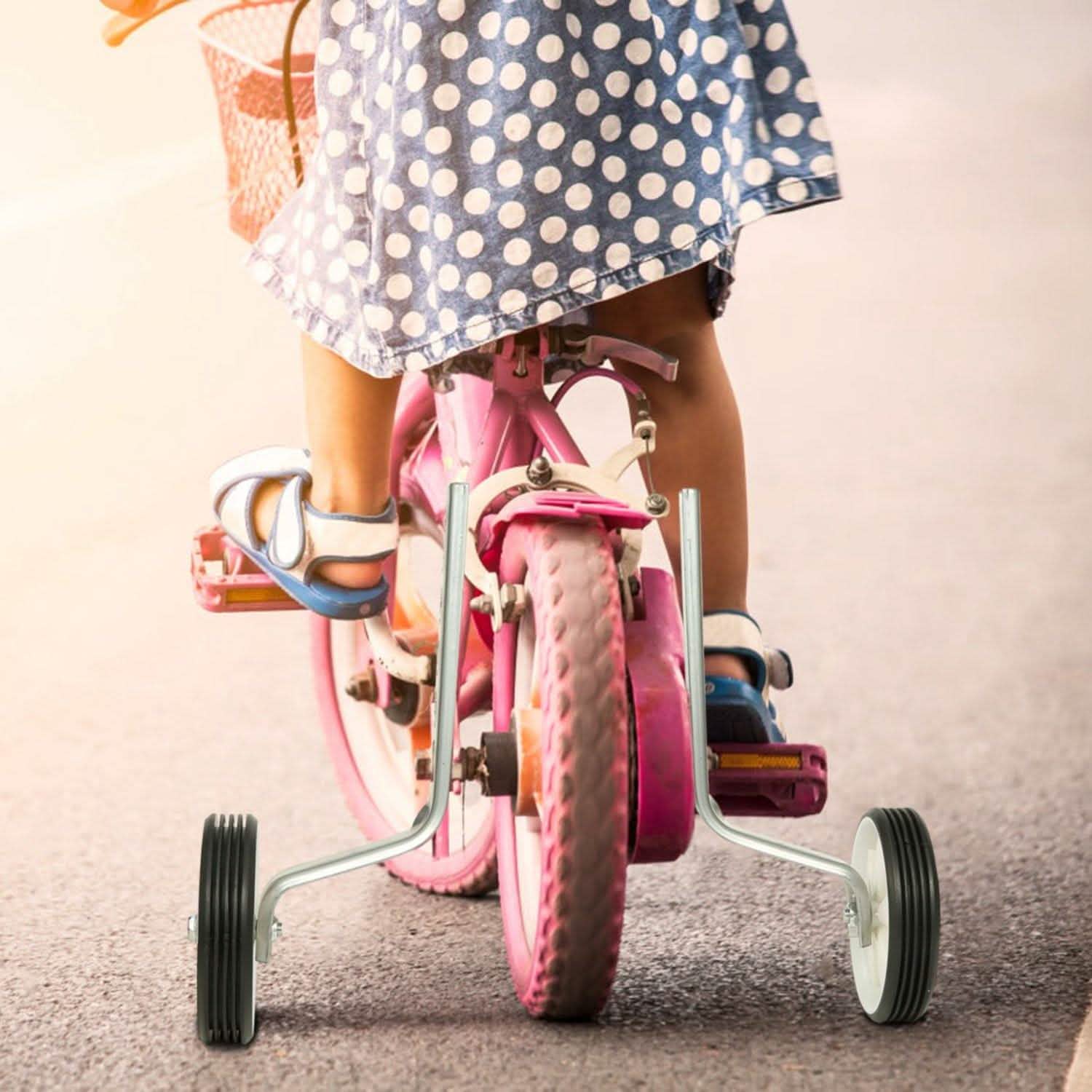Kids Bicycle Training Wheels Adjustable for 12"-20" Bike