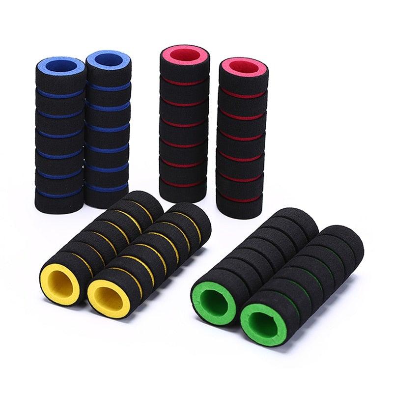 Kids Bike Bicycle Tricycle Scooter Rubber Grip Handle Handlebar Grips Anti-skid Colorful Grips Mountain Bike Grips Sponge Bike Soft Handle Grips Suitable For Road Bikes Mountain And Kids Bikes