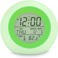 Kids Digital Alarm Clock 7 Color Night Light Snooze Temperature Detect Children Sleep Bedside Color Night Light Snooze Temperature Detect for Toddler Children Boys and Girls Students to Wake up at Bedroom Bedside Cute Wake Up Timer Alarm Clock