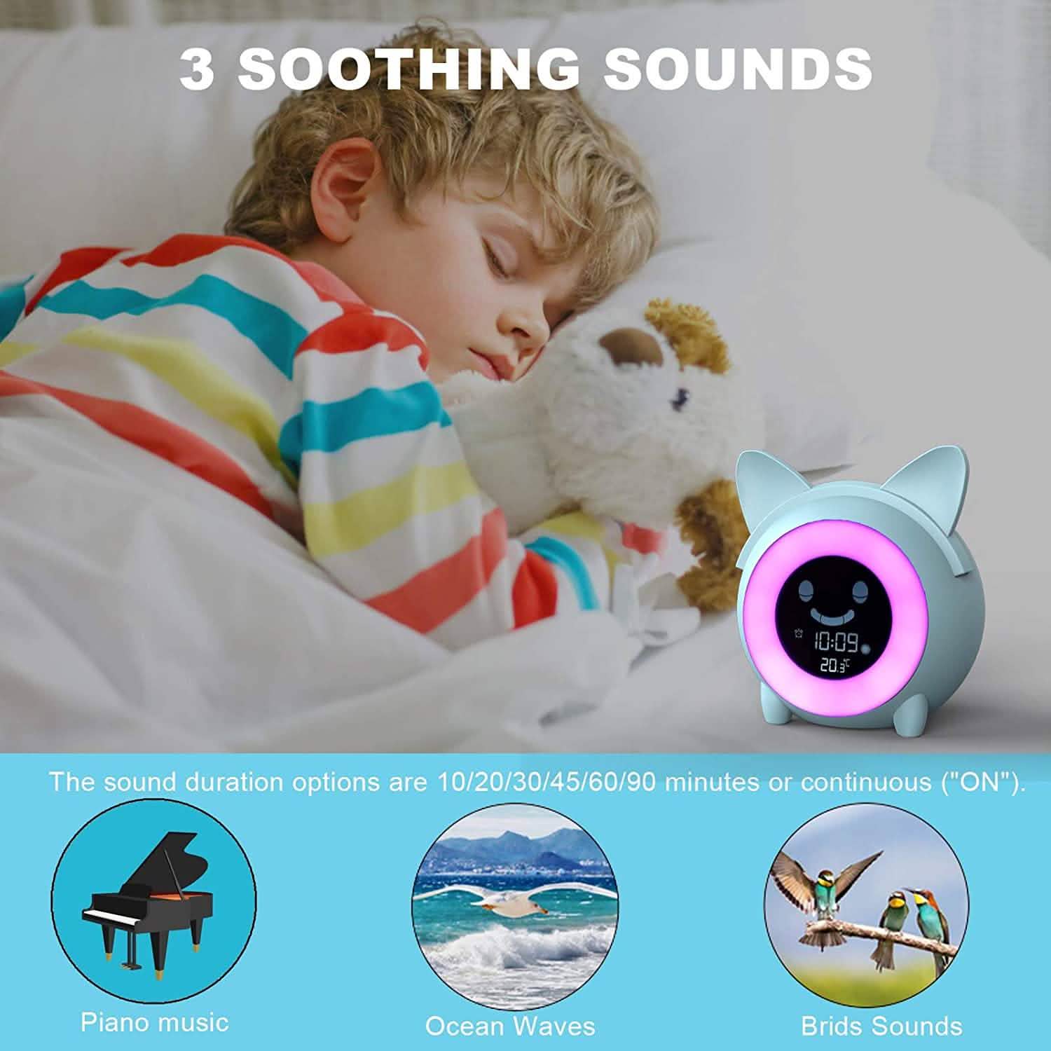 Kids Digital Alarm Clock with Night Light