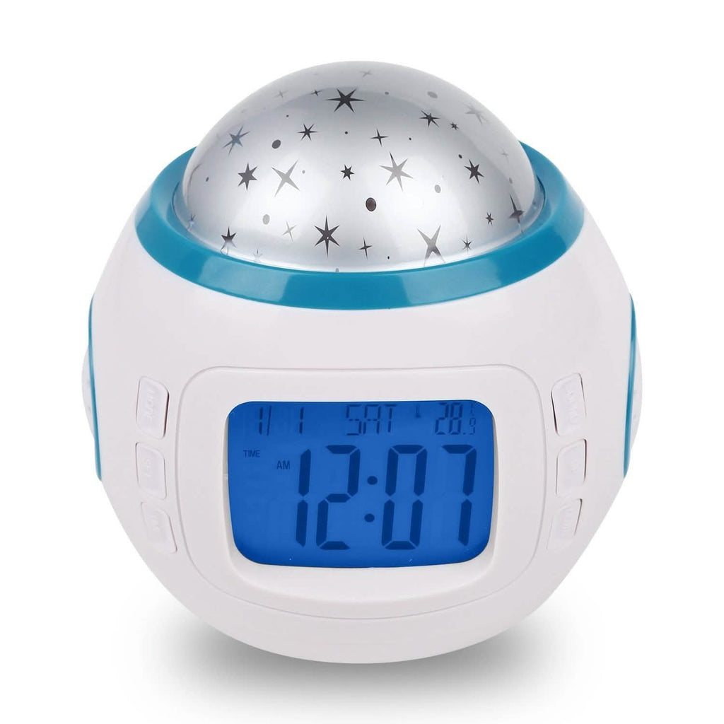 Kids Music Star Sky LED Projection Lamp Digital Alarm Clock
