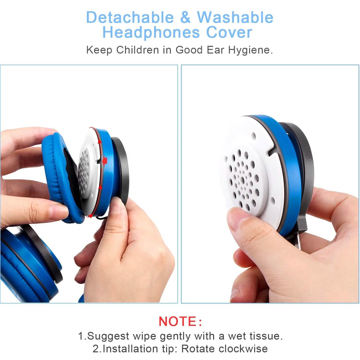 Kids Over Ear Wired Headsets with 85dB Volume Limit
