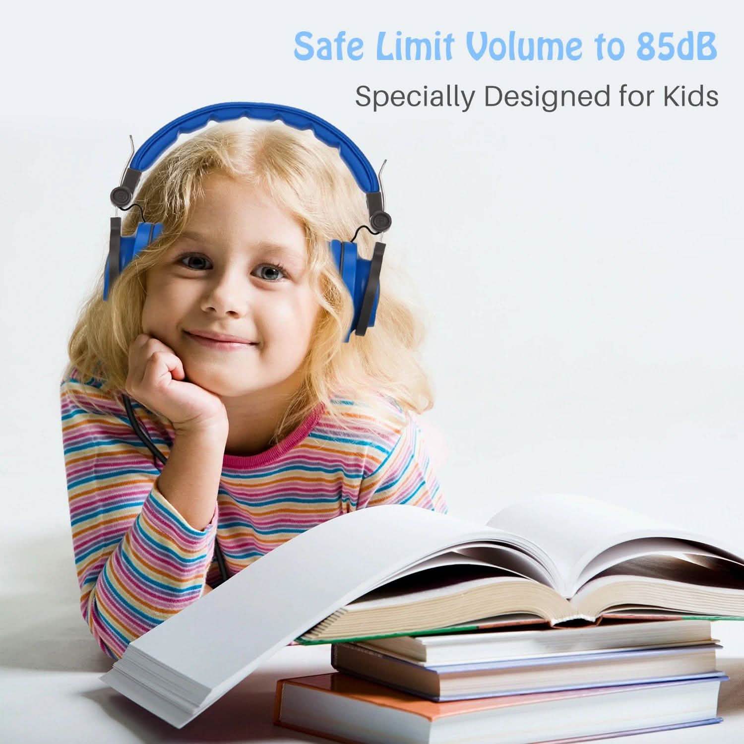 Kids Over Ear Wired Headsets with 85dB Volume Limit