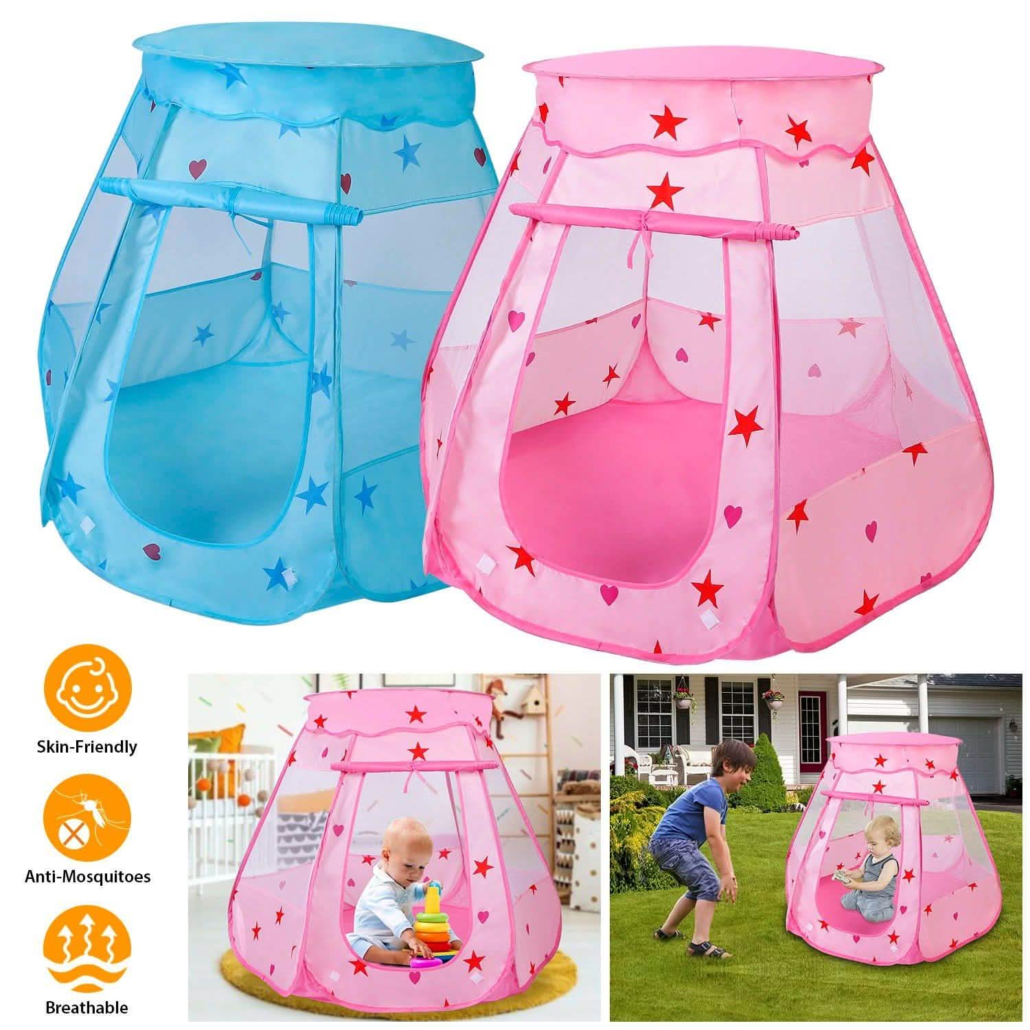 Kids Pop Up Prince Princess Toddler Play Tent