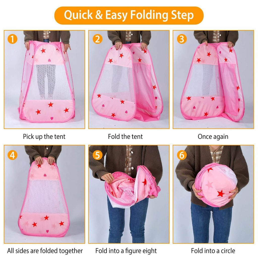 Kids Pop Up Prince Princess Toddler Play Tent