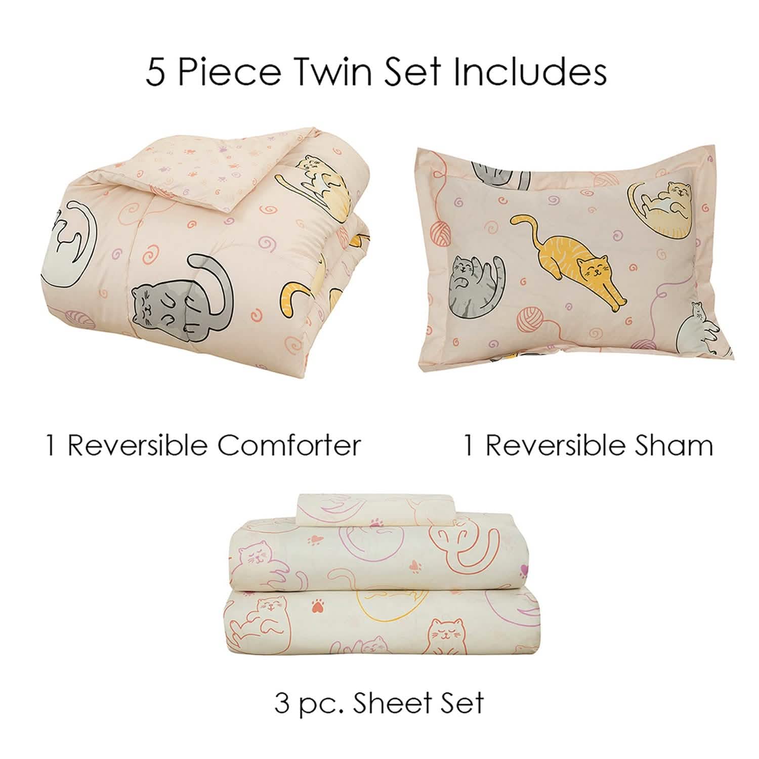 Kidz Mix Sleepy Cats Bed in a Bag
