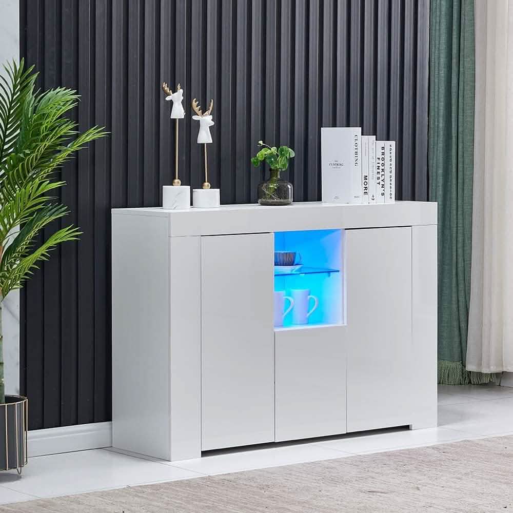 Kitchen Sideboard Cupboard with LED Light