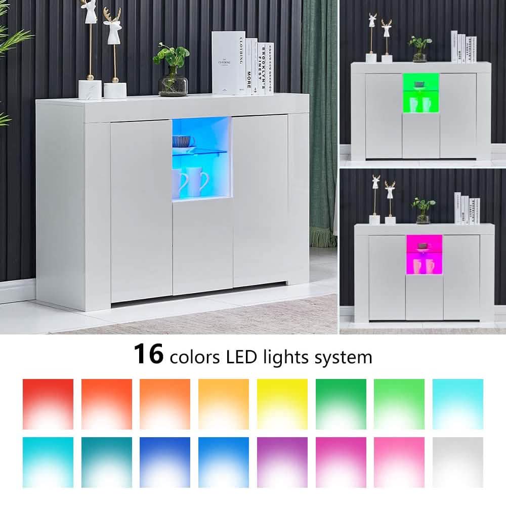 Kitchen Sideboard Cupboard with LED Light