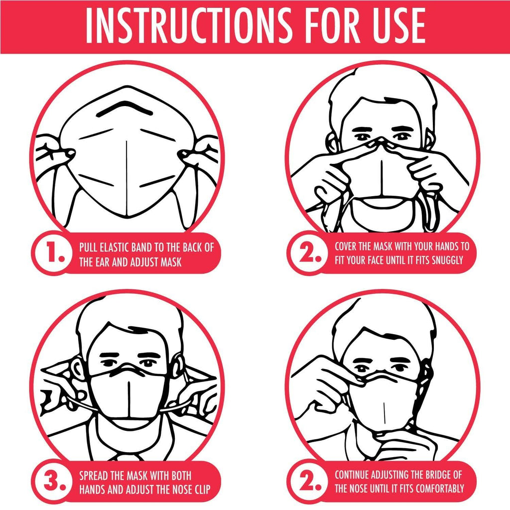 KN95 Protective Breathable Outdoor Face Mask with Nose Clip