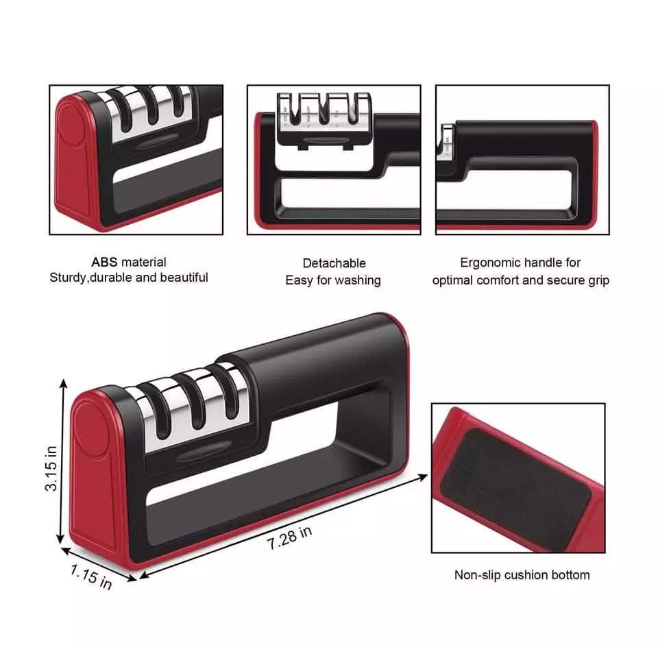Knife Sharpener Professional Ceramic Tungsten Kitchen Sharpening System Tool