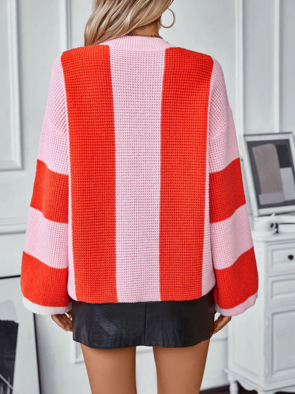 Knitted sweater autumn and winter new casual loose pullover sweater for women