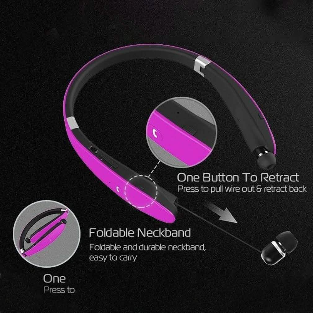 Kocaso Foldable Wireless Neckband Sweatproof Headset