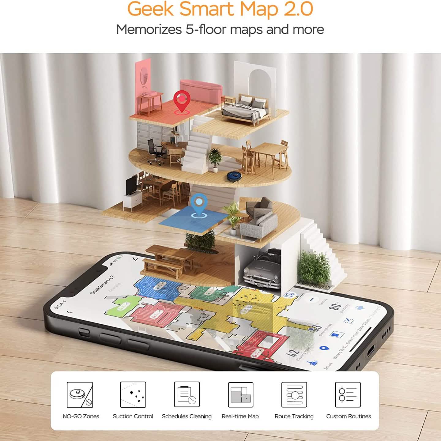 L7 Robot Vacuum Cleaner and Mop
