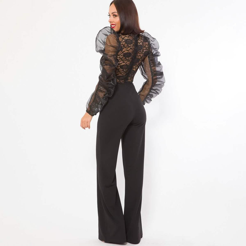 Lace Combined Fashion Jumpsuit