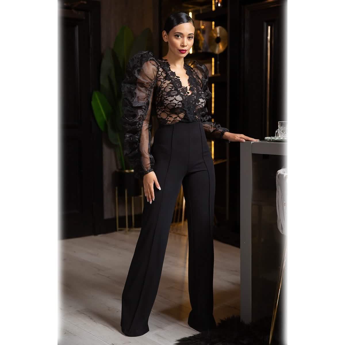 Lace Combined Fashion Jumpsuit